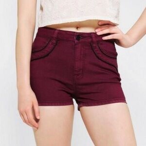 BDG Erin High Rise 5 Pocket Shortie Shorts‎ Purple 25